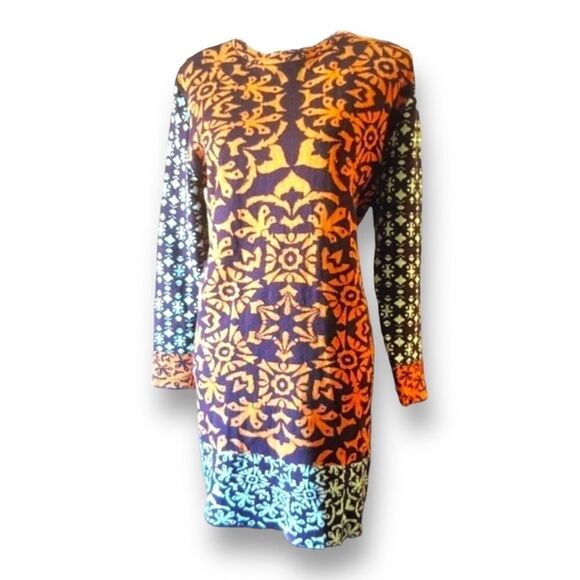 Anthro Gypsy 05 Ovieto Intarsia Knit Shift, Size Small - Picture 1 of 8